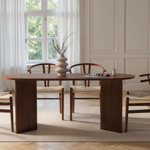 Table à Manger 8 Personnes Ovale En Bois