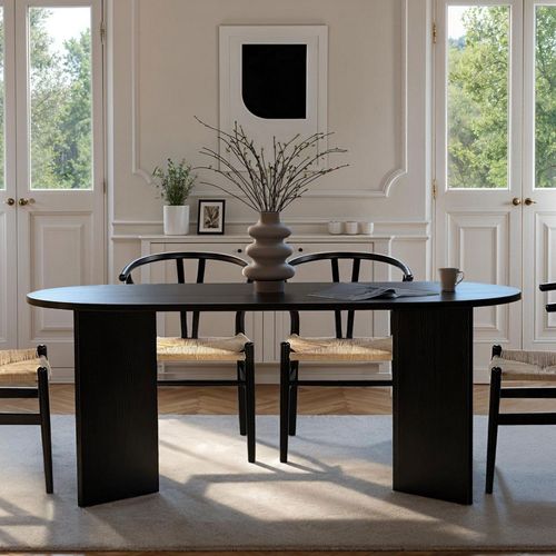 Table à Manger 8 Personnes Ovale En Bois