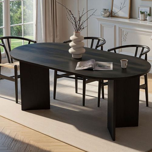 Table à Manger 8 Personnes Ovale En Bois