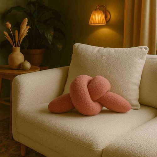 Coussin Nœud En Polyester Ask Dugum Rose