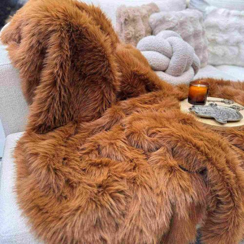 Jeté De Canapé En Polyester 200x75 Lolita Terracotta