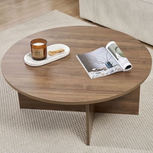 Table Basse Ronde En Bois Ø90cm