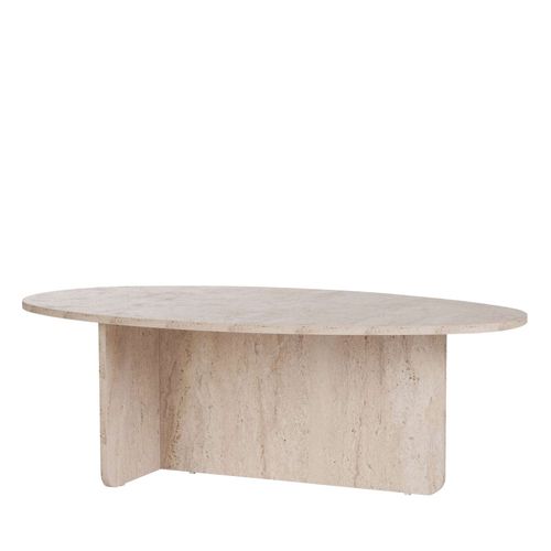 Table Basse Organique Effet Travertin 120x65cm