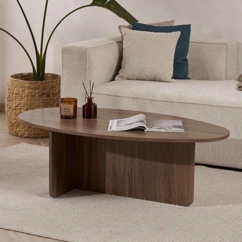 Table Basse Organique En Bois 120x65cm