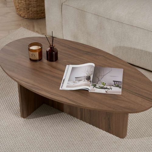 Table Basse Organique En Bois 120x65cm