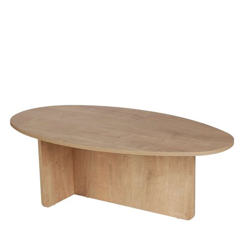 Table Basse Organique En Bois 120x65cm
