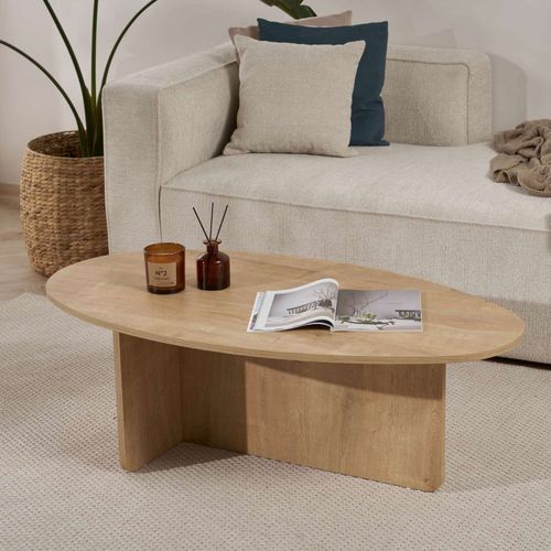 Table Basse Organique En Bois 120x65cm