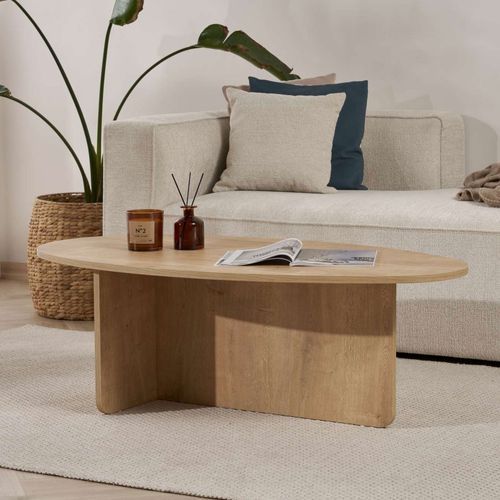 Table Basse Organique En Bois 120x65cm