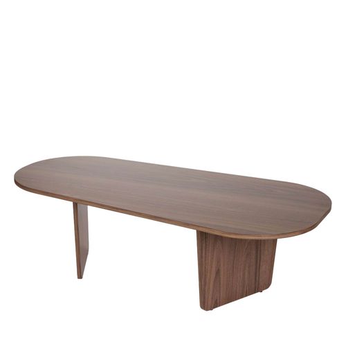 Table Basse Ovale En Bois 130x65cm