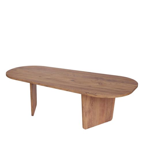 Table Basse Ovale En Bois 130x65cm