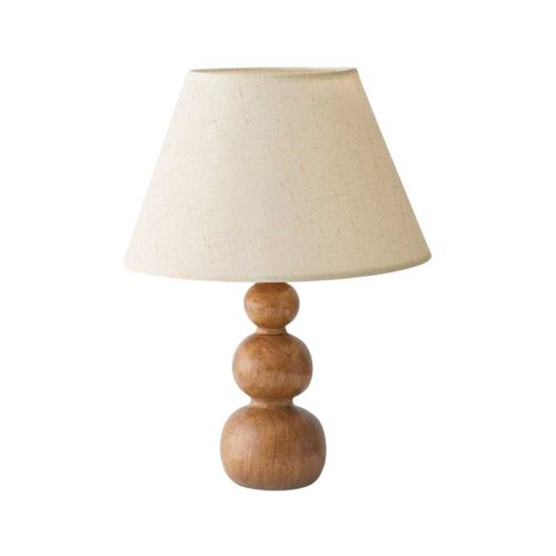 Lampe à Poser En Bois Et Tissus Woody Bubbles