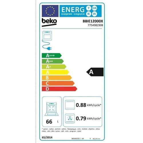 Four Multifonction Encastrable - Bbie12000x - Inox - 59,4 X 56,7 X 59,5 Cm