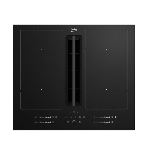 Table De Cuisson Aspirante Induction 4 Feux 7400w Noir - Hixi64701up
