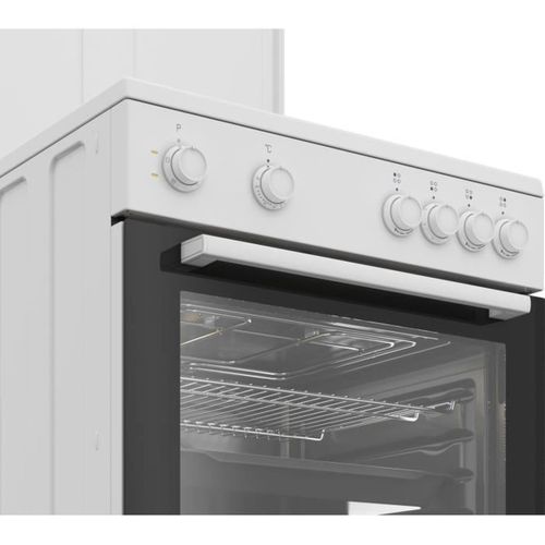 Cuisinière Mixte 73l 3 foyers gaz + 1 électrique Blanc - Fbs63121wd