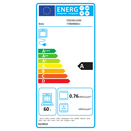 Cuisinière Mixte 3 foyers gaz + 1 électrique 50 cm - Fss53011dw