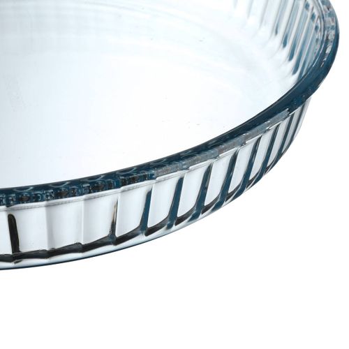 Plat En Verre Rond "four" 32cm Transparent