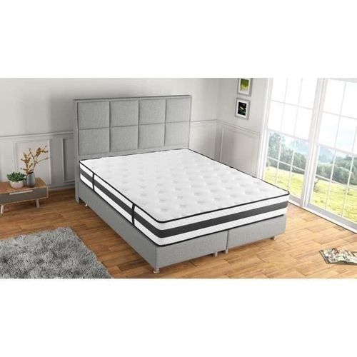 Matelas Ressorts Ensachés 140x190 cm - POCKET - Epaisseur 24 Cm - Réversible
