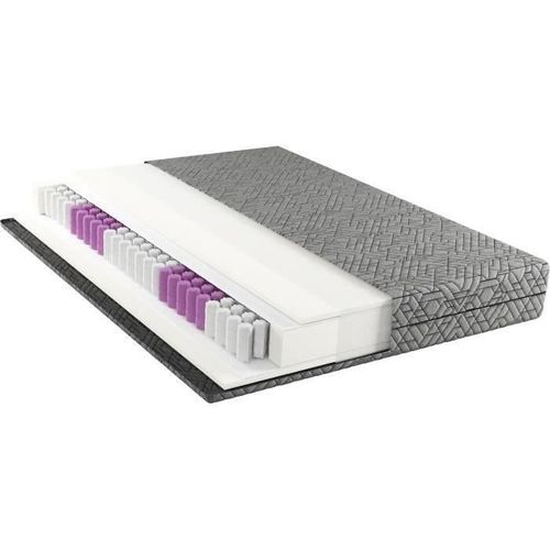 Matelas Ressorts Ensachés 140x190cm - GEOFLEX - Epaisseur 26 Cm - Réversible Très Ferme Ou Équilibré