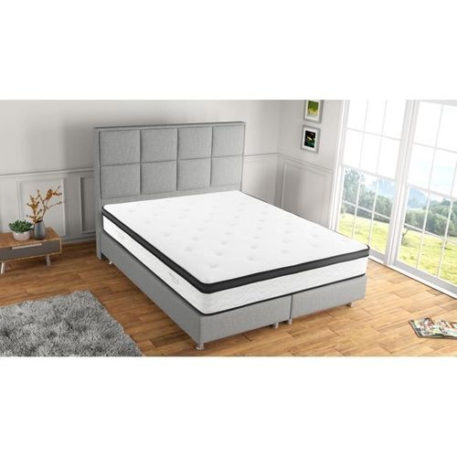 Matelas Ressorts Ensachés 180x200 Cm - Pocket Hybrid - Epaisseur 30 Cm - 5 Zones