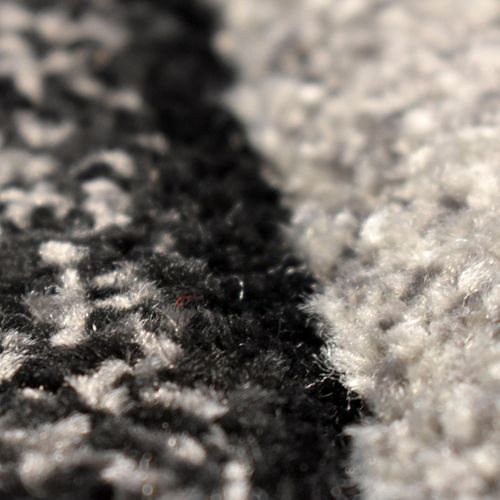 Tapis Salon 120x170 Tissé Gris Rectangle Motif Géométrique Bi 61