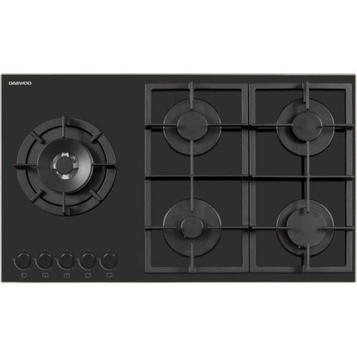 Plaque De Cuisson à Gaz - 5 Foyers - 90 Cm - Bh9gkf51bnh - Noir