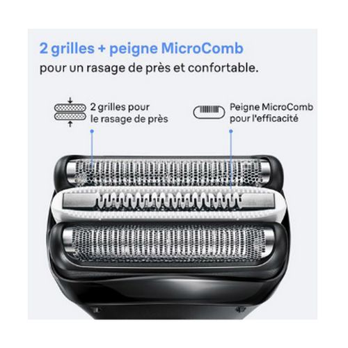 Rasoir Électrique Rechargeable Étanche Gris - 3-3000s