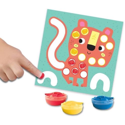 Kit 3 En 1 Peinture Au Doigt, Coloriage Et Formes Autocollantes My First