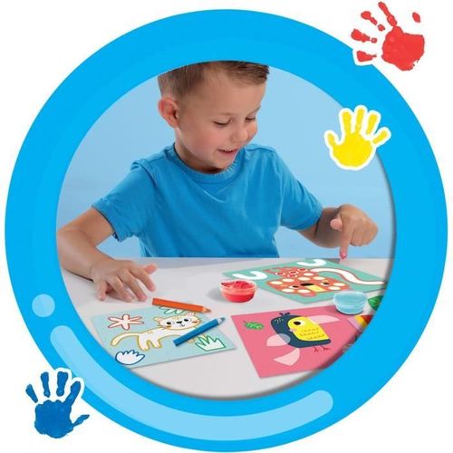 Kit 3 En 1 Peinture Au Doigt, Coloriage Et Formes Autocollantes My First