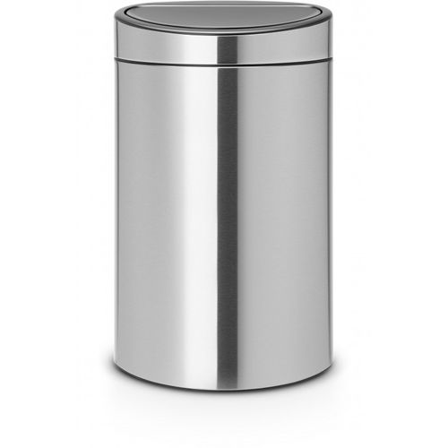 Poubelle 40l Matt Steel - 114823