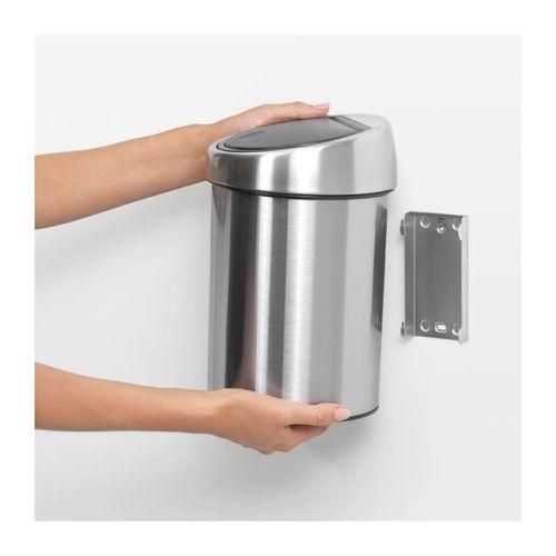 Poubelle Seau 3l Mat Steel - 363986