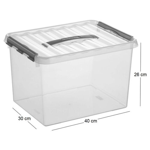 Boîte De Rangement En Plastique Q-line 22 Litres
