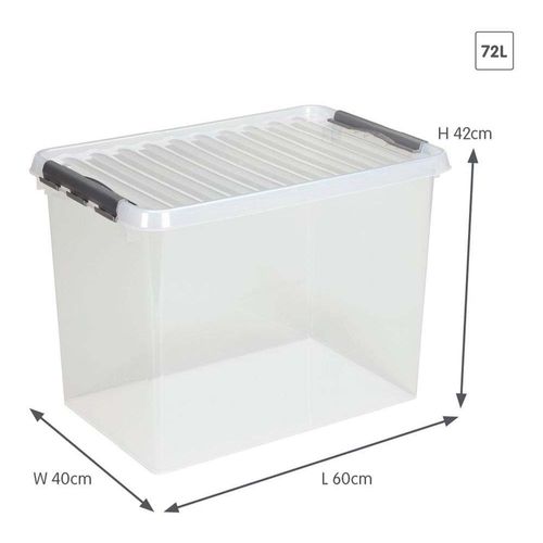 Boîte De Rangement En Plastique Q-line 72 Litres