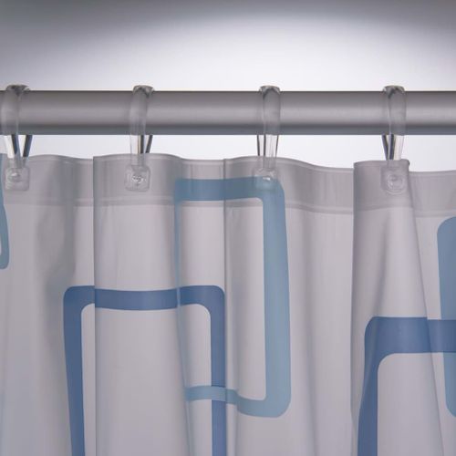 Rideau De Douche Retro 180x200 Cm Bleu