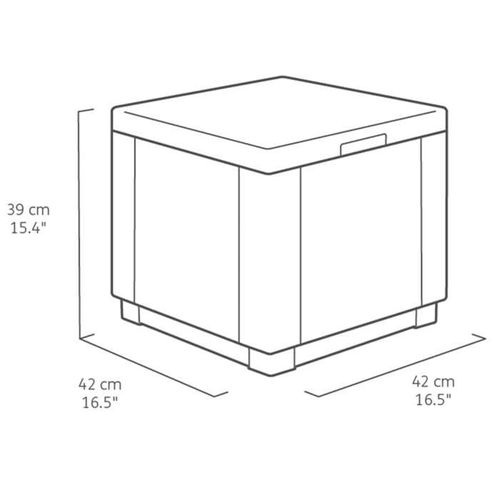 Pouf De Rangement Cube Graphite 213816 422801