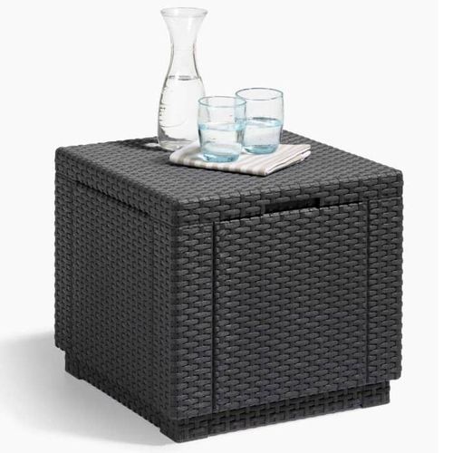 Pouf De Rangement Cube Graphite 213816 422801