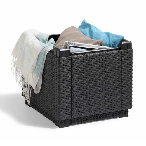 Pouf De Rangement Cube Graphite 213816 422801