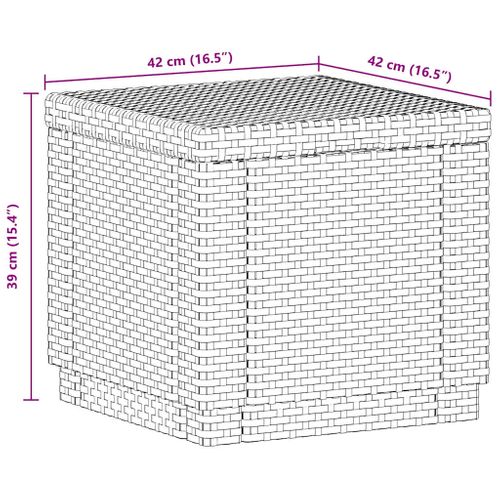 Pouf De Rangement Cube Graphite 213816 422801