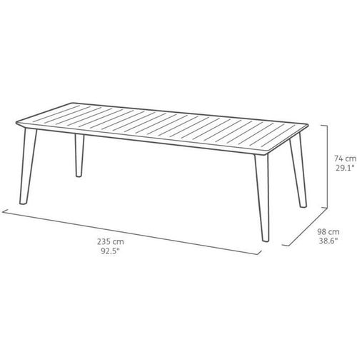 Table De Jardin - Rectangulaire - Blanc - En Résine - 8 à 10 Personnes - Lima -allibert By Keter