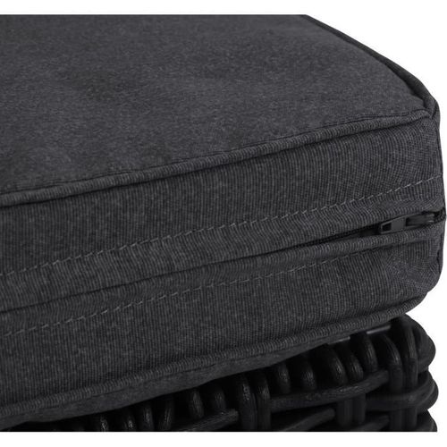 Salon De Jardin En Résine Imitation Rotin Tressé - Allibert By Keter - 5 Personnes - Gris