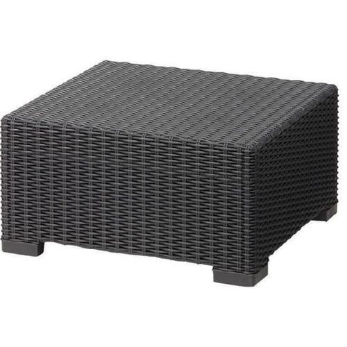 California Set Lounge 4 Personnes - Banquette 3 Places, Pouf, Table Basse, Graphite