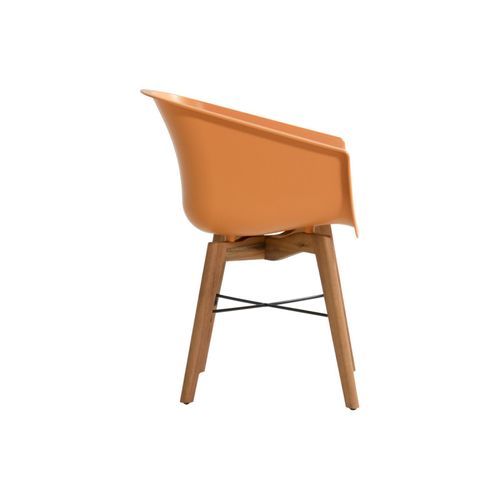 Amalia - Eucalyptus - Lot De 2 Chaises Oranges D'extérieur En Résine. L-h-p: 55-80-58 Cm