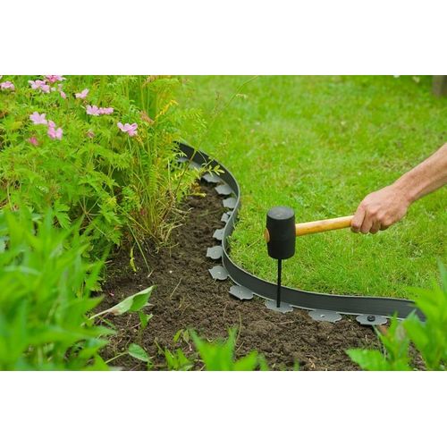 Lot De 10 Ancres Pour Bordure De Gazon En Rouleau Nature - H 20 Cm