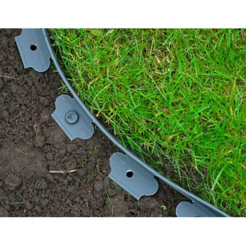 Lot De 10 Ancres Pour Bordure De Gazon En Rouleau Nature - H 20 Cm