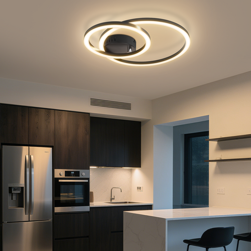 Plafonnier LED Salon 40cm 23w Lampe De Salle De Bain Pour Chambre Cuisine