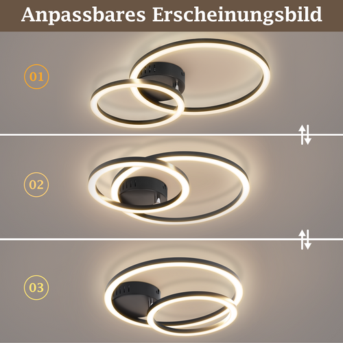 Plafonnier LED Salon 40cm 23w Lampe De Salle De Bain Pour Chambre Cuisine