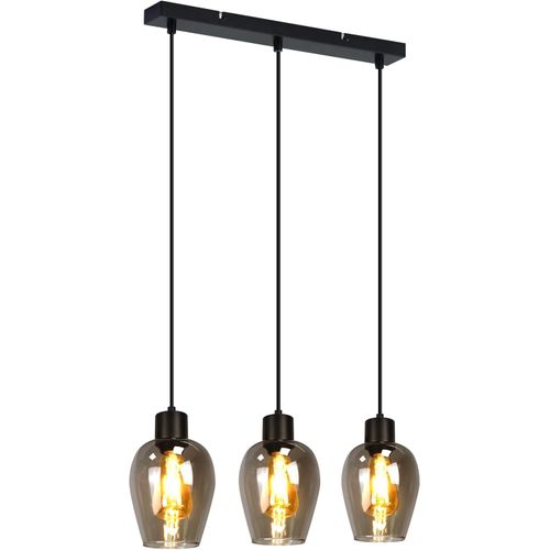 Suspension Salle à Manger 3 Flamme Noire E27 Suspension Vintage Pour Salon (sans Source Lumineuse)