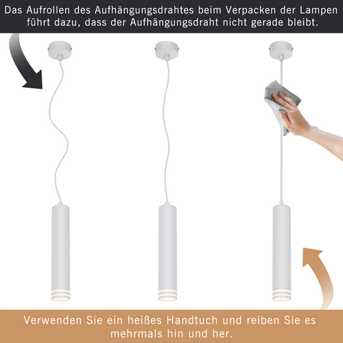 Suspension 1 Flamme Modern Blanc Gu10 Pour Cuisine Chambre