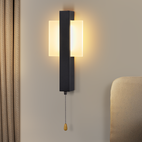 Applique Murale LED Intérieur 6w Moderne 3000k Noir Lampe De Chambre Pour Couloir