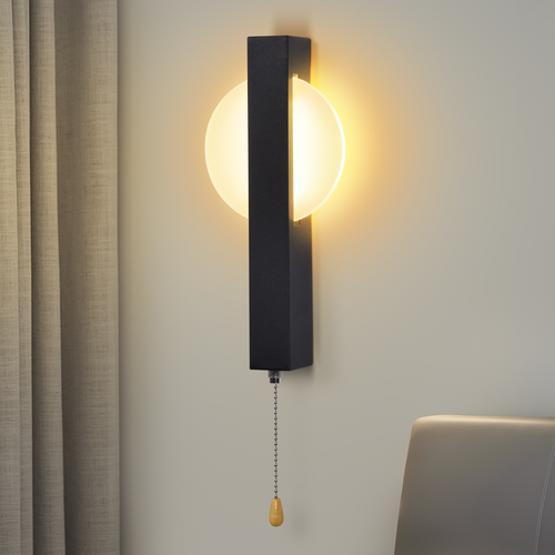 Applique Murale LED Intérieur 6w Moderne 3000k Noir Lampe De Chambre Pour Couloir