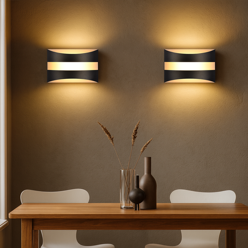 Applique Murale LED Intérieur 5w Moderne 3000k Noir Lampe De Chambre Pour Couloir